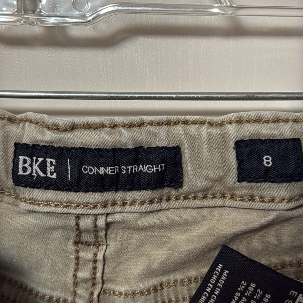 BKE Tan Slim Fit Conner Straight Jeans Size 8